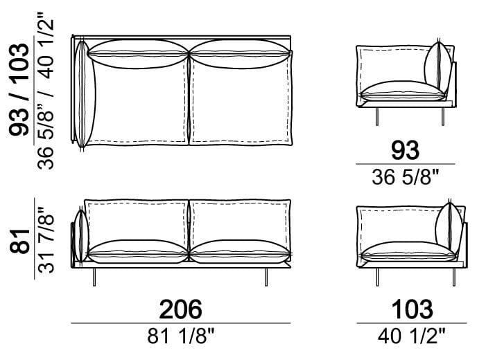 Кожаный модульный диван Arketipo Auto-Reverse ARCH-00031284 - Вид №9