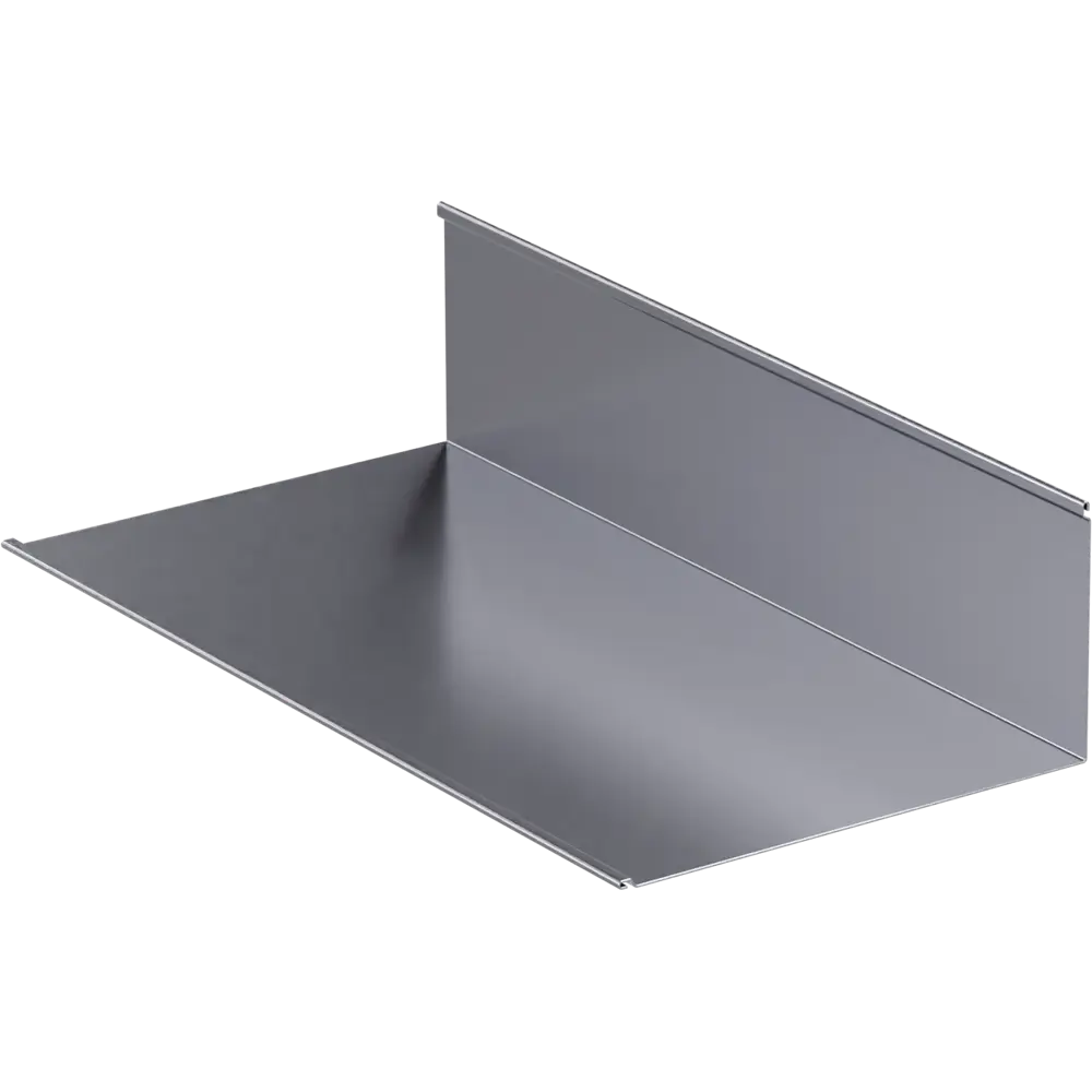 Планка примыкания нижняя 122x250x2000 мм 0.4 мм серый 86778539 STLM-2209210 ВЕГА 
