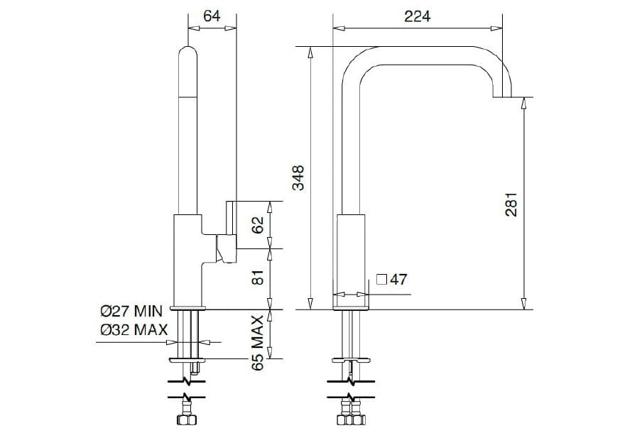 Однорычажный кухонный смеситель с поворотным изливом Gaia Mobili Complements ARCH-00085276 - Вид №2