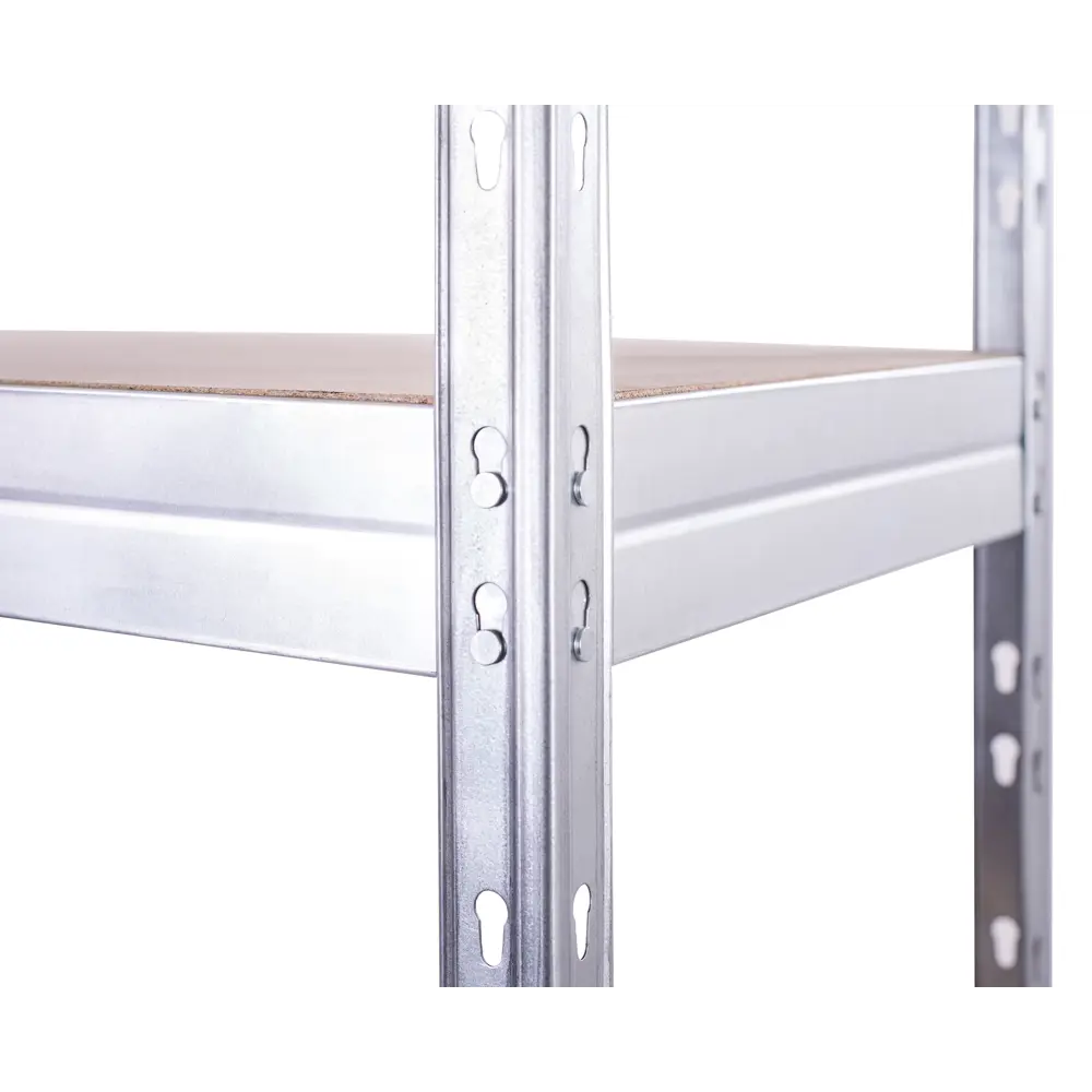 Стеллаж AR Shelving Rivet 4 полки 40x180x100 см нагрузка на полку до 200 кг металл оцинкованный цвет серебро 89096682 STLM-2175749  - Вид №1