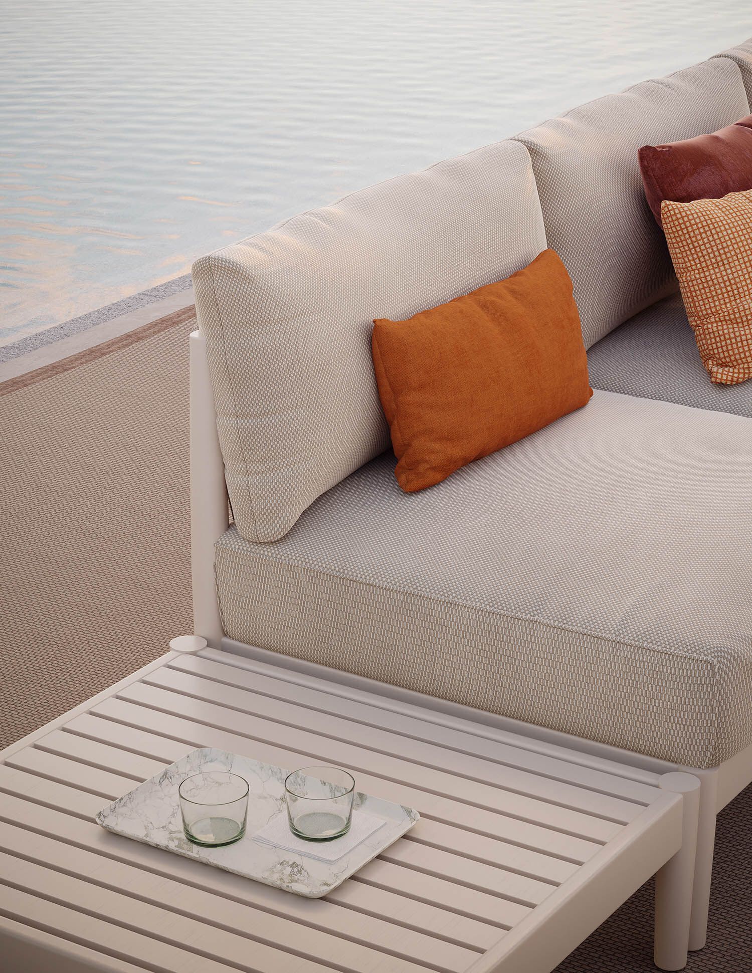 Алюминиевый квадратный садовый столик с порошковым покрытием Walters Georgica Aluminium ARCH-00039307 - Вид №5