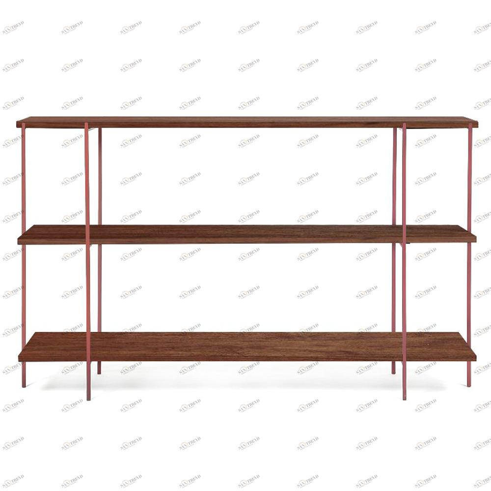 Стеллаж металлический медный, американский орех Florian copper INTELLIGENT DESIGN  260759 Коричневый;медный 