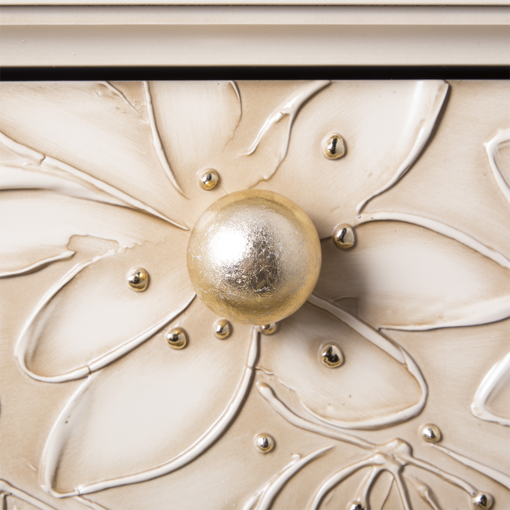 11621 Комод Терра-3 (с 3-мя ящиками) Айвори Мраморное золото BOGACHO 4627196590298 - Вид №4