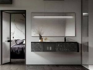 Ideagroup Подвесная тумба под умывальник с ящиками Cubik