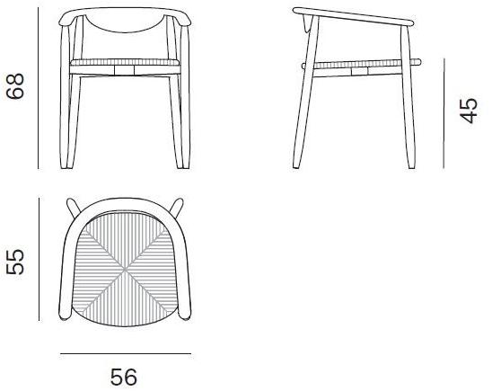 Novamobili Деревянный стул с подлокотниками Details sun-id-1485017 - Вид №3