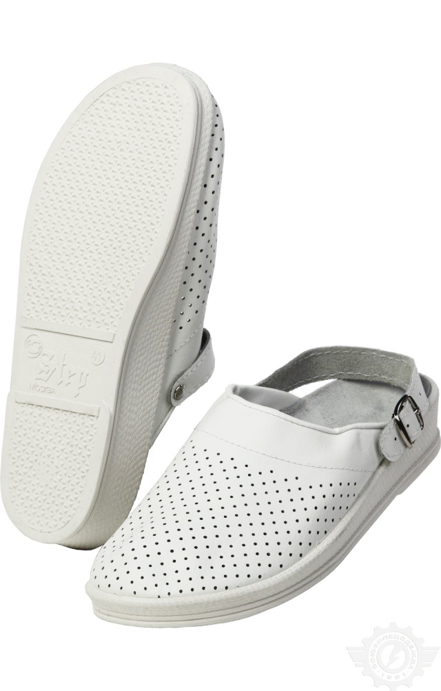 61796 Туфли Сабо мужские белые  Медицинская обувь размер 43 Спецодежда 