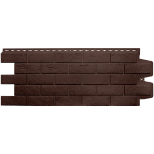 Фасадная панель Grand Line Classic Состаренный кирпич 1109x418 мм шоколадный 89340932 STLM-2201043