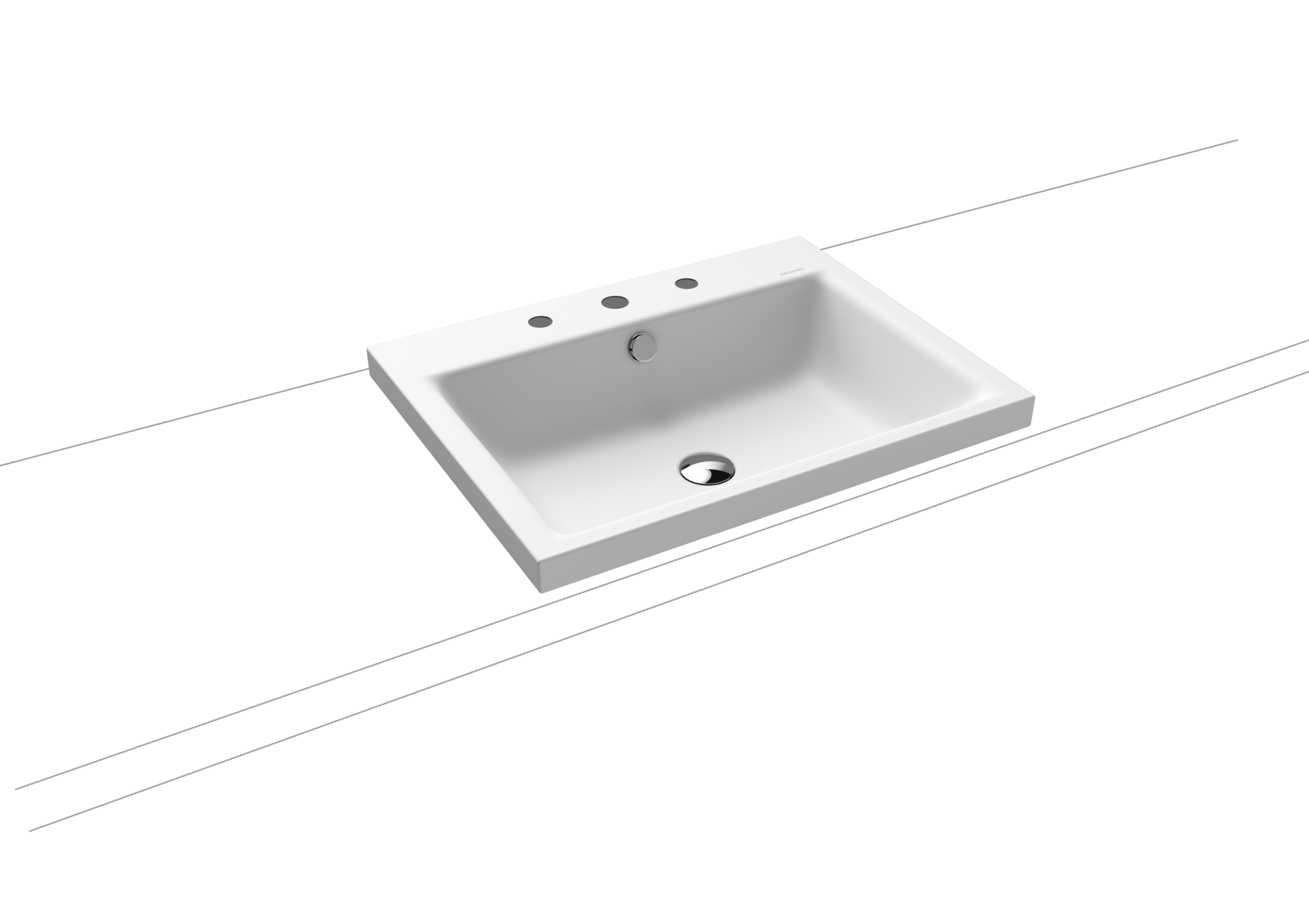 Умывальник KALDEWEI Сталь эмалированная 3154 258 альпийский белый матовый 31543060258 
