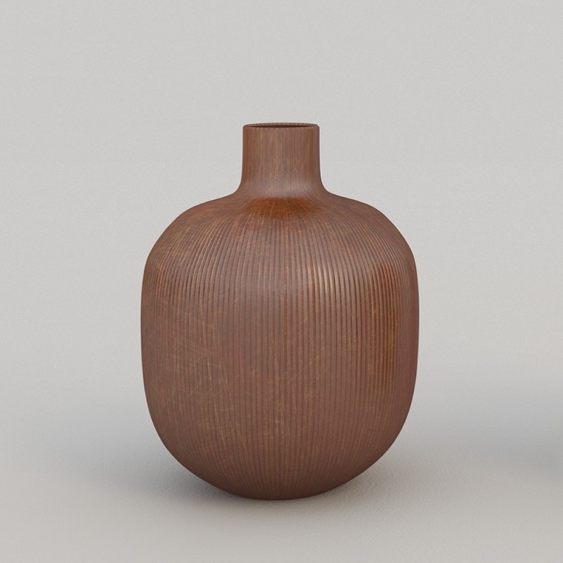 Q106/5RX32 Ребристые тоб и шикарные вазы Adriani e Rossi Медь  - Вид №16