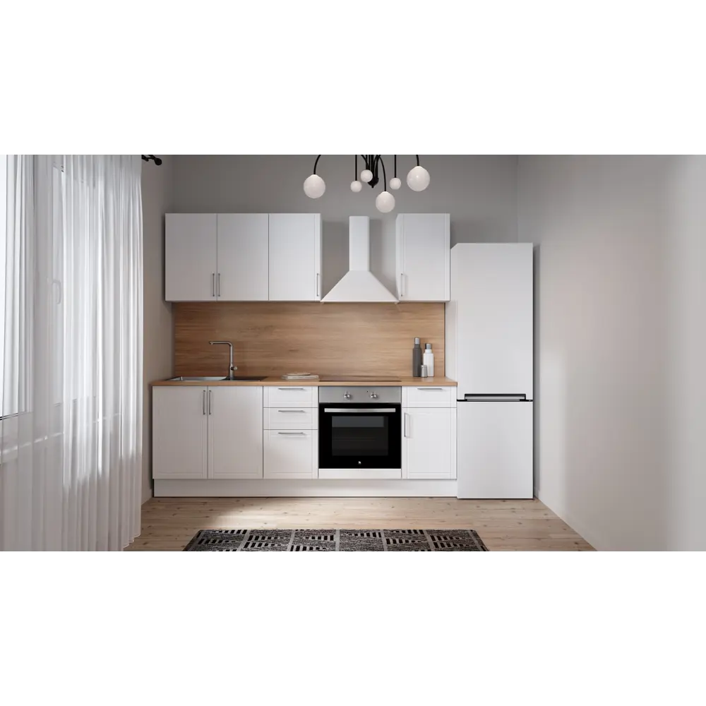 Навесной шкаф Delinia Агидель для кухни над вытяжкой белый 86844273 STLM-0888284 - Вид №6