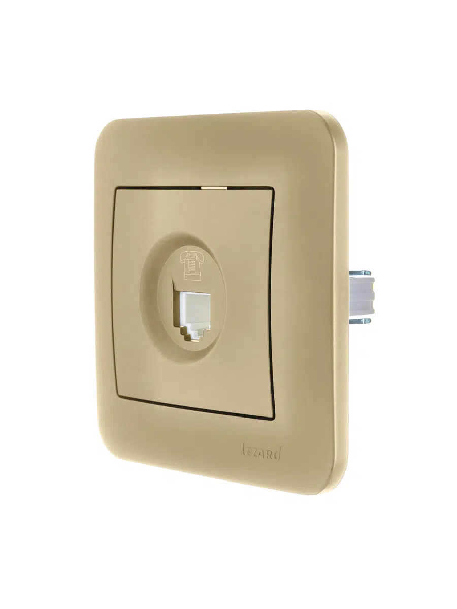 ASTI Розетка телефонная евро золото LEZARD 7081-3636-137