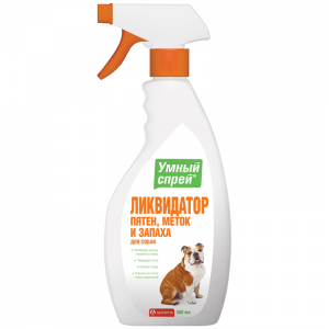 Т0056294 Умный спрей для собак Ликвидатор пятен, меток и запаха 500мл Apicenna