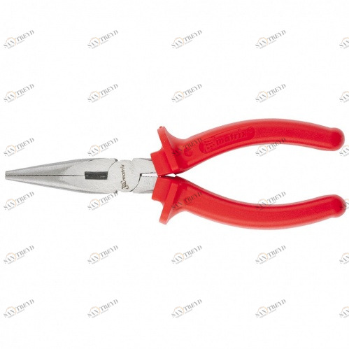 Длинногубцы прямые Econom 160 мм шлифованные пластмассовые рукоятки MATRIX 12543