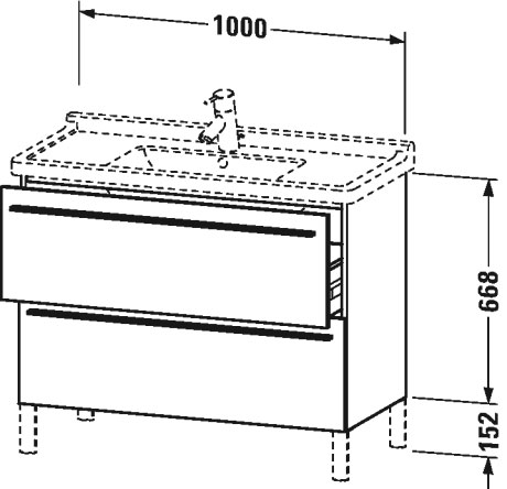 XL653701414 X-Large Тумбочка напольная Терра, декор Duravit - Вид №1