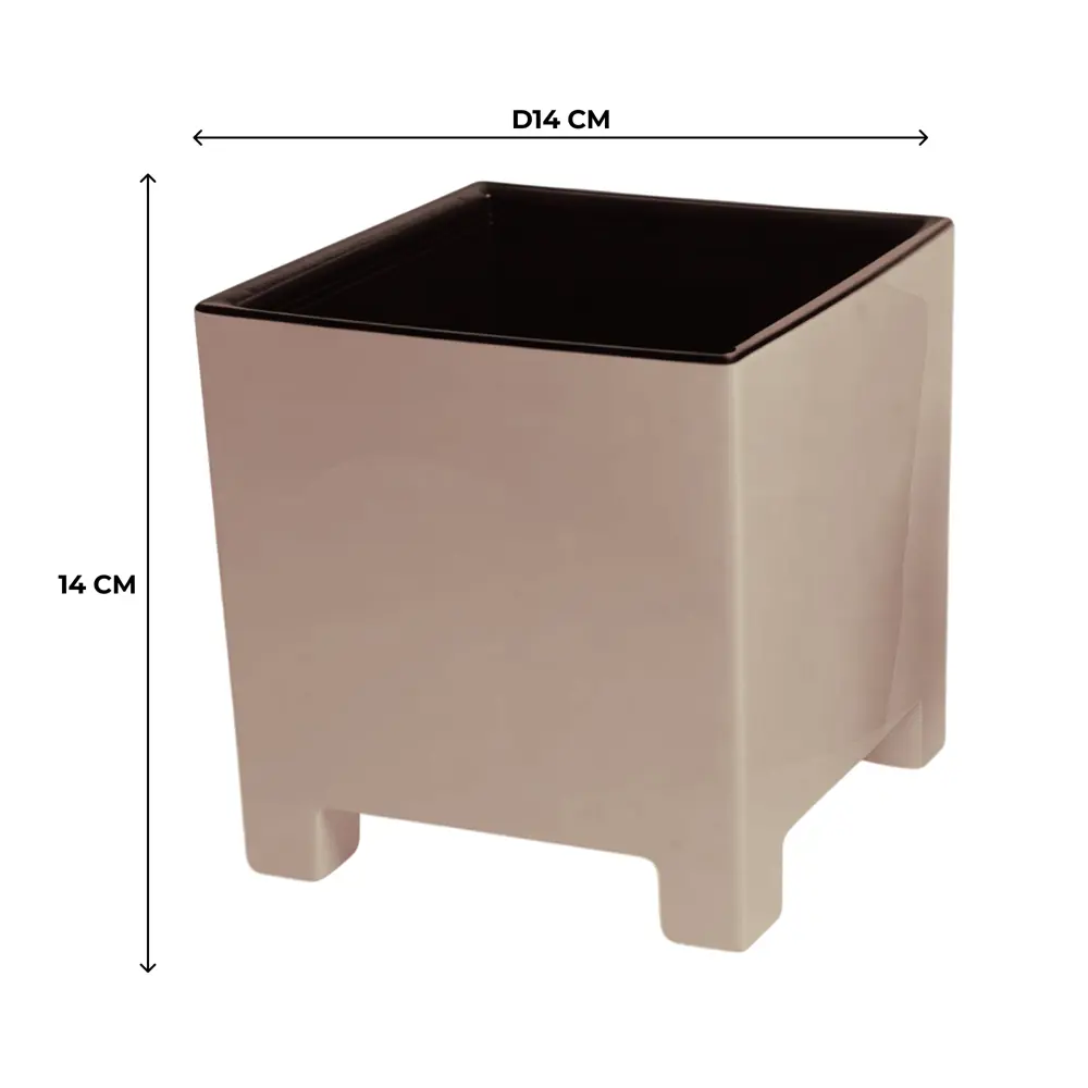 Кашпо Evergreen Design Нард 14x14x14 см v2.1 л пластик фраппе 89452982 STLM-2212221 - Вид №2