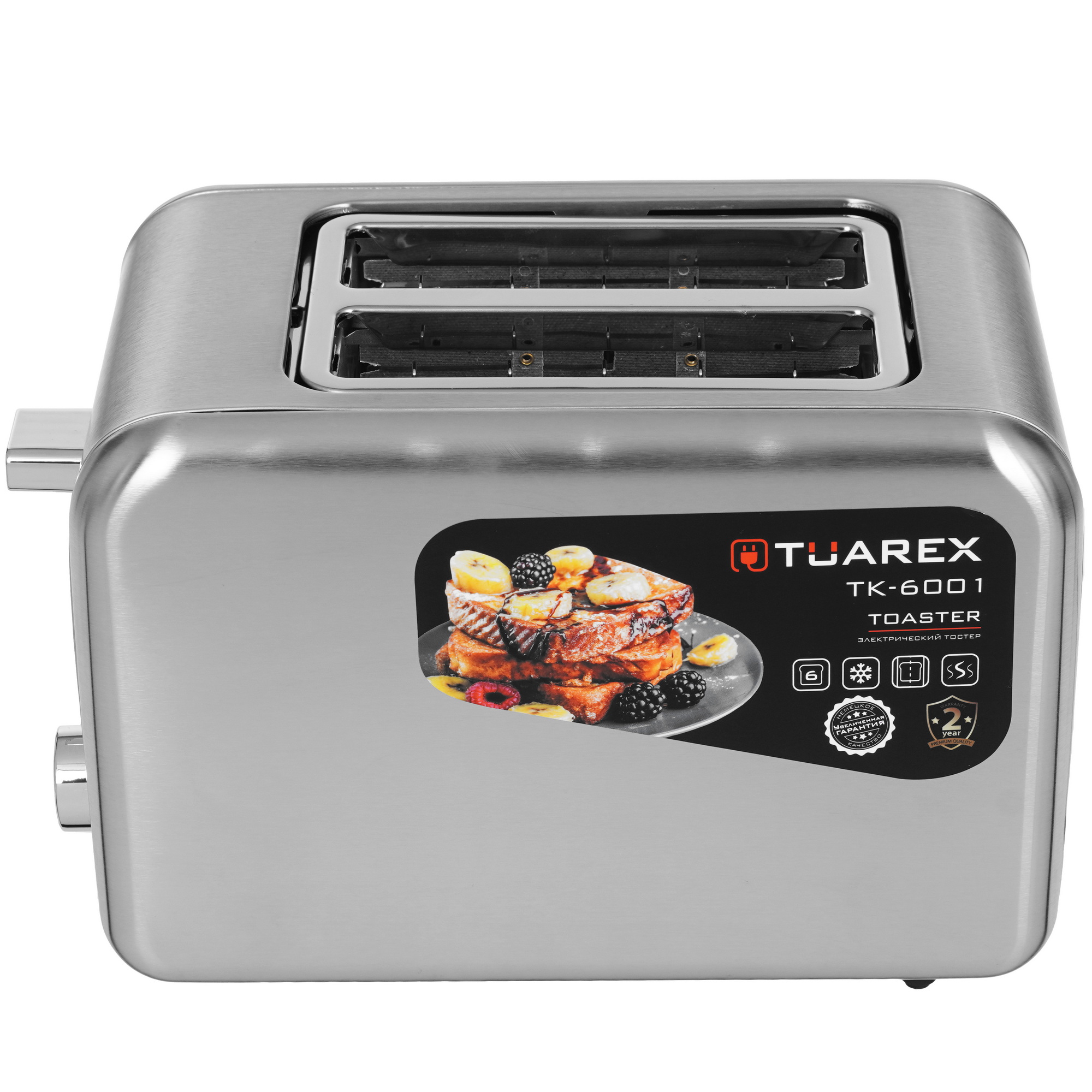 9023357 Тостер Tuarex TK-6001 серебристый STDN-0039045 - Вид №2