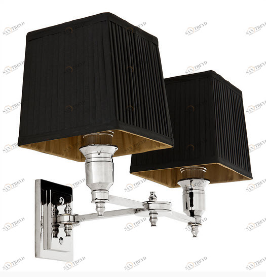 Бра Lexington Double от Eichholtz Черный/хром 108936 EICHHOLTZ ПОД СТАРИНУ 059730 Хром;черный 