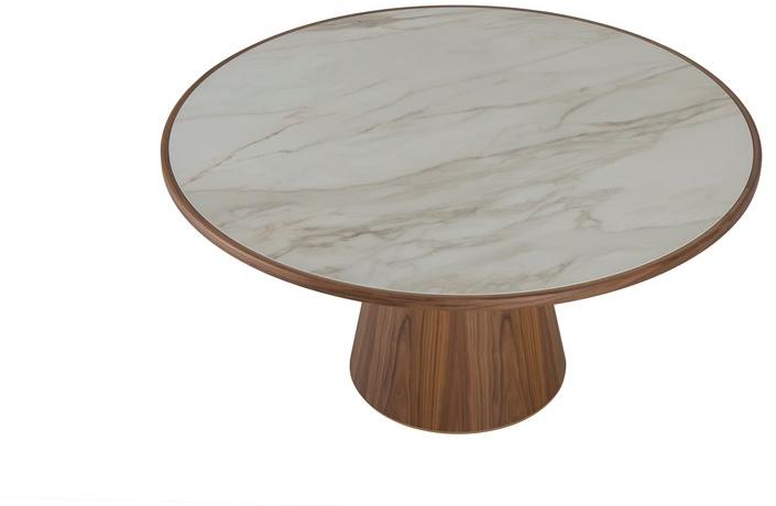 Tonin Casa Круглый стол из ореха и столешница из керамогранита sun-id-1415073 - Вид №1