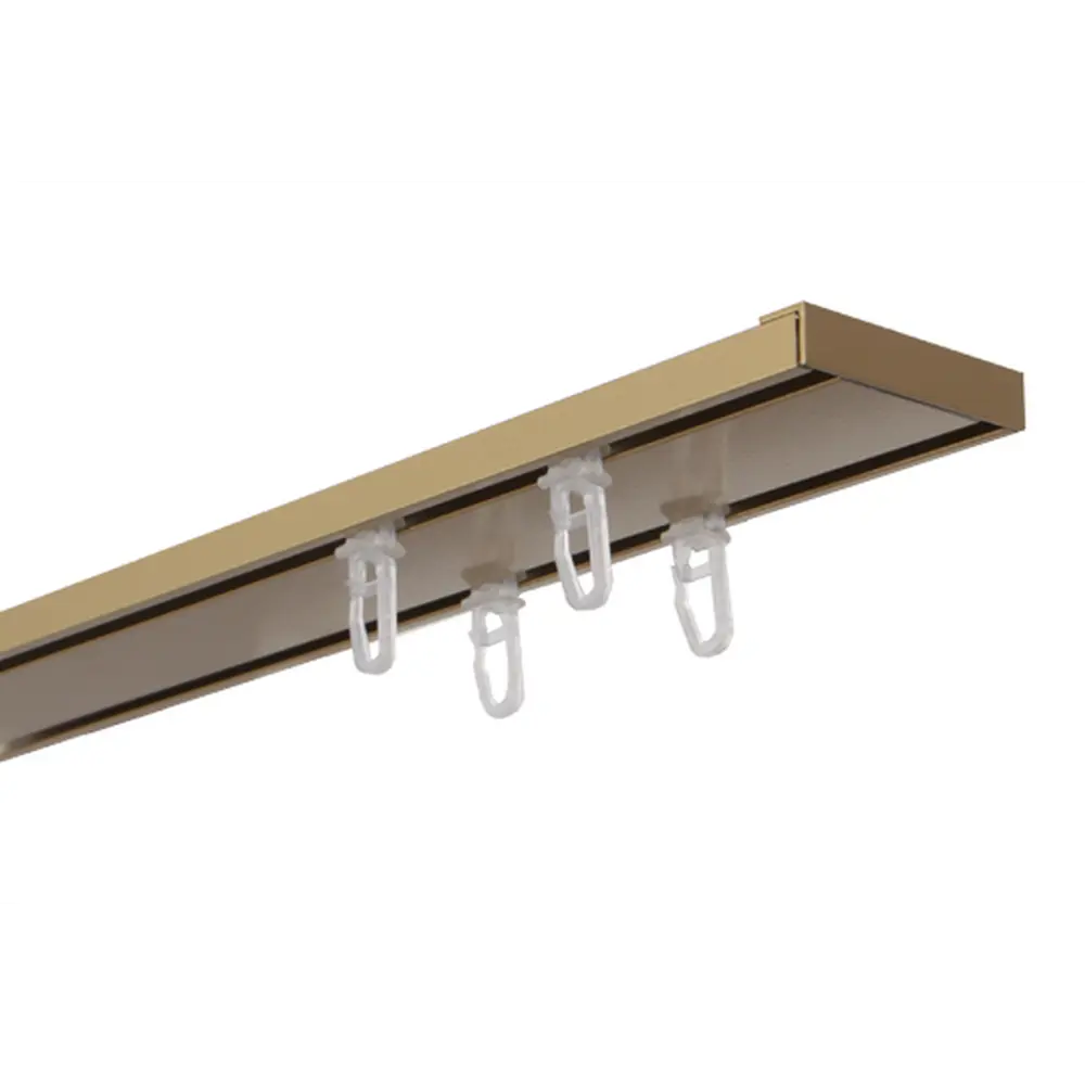 Карниз двухрядный Арт-декор Atlant 240 см алюминий цвет золото STLM-2044352