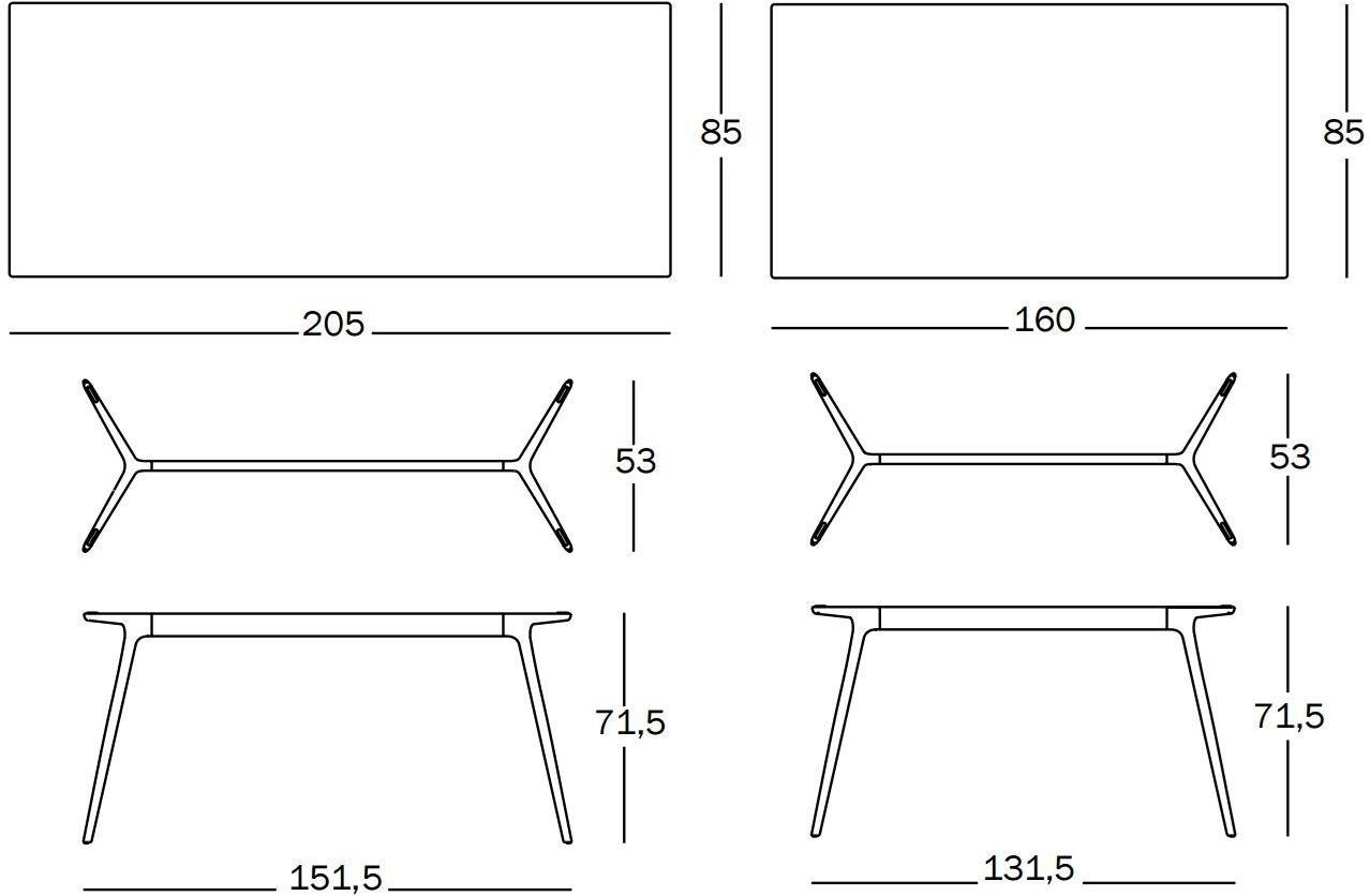 Magis Прямоугольный стол в мдф sun-id-1347464 - Вид №3