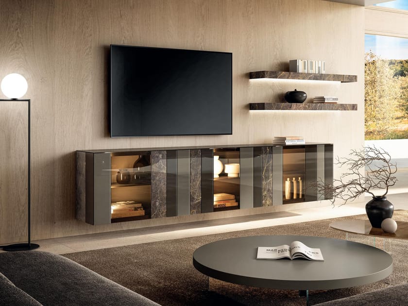 Оборудованная стена установленная стеклянная стена с интегрированным освещением Lago N. O. W ARCH-00045736