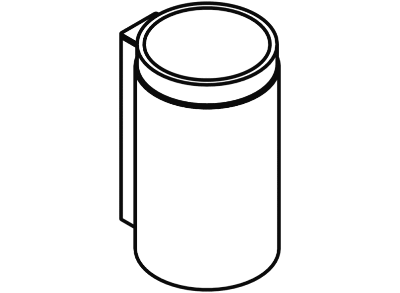 162.04.110540 Стеклянная кружка с держателем HEWI Halter und Becher  - Вид №6