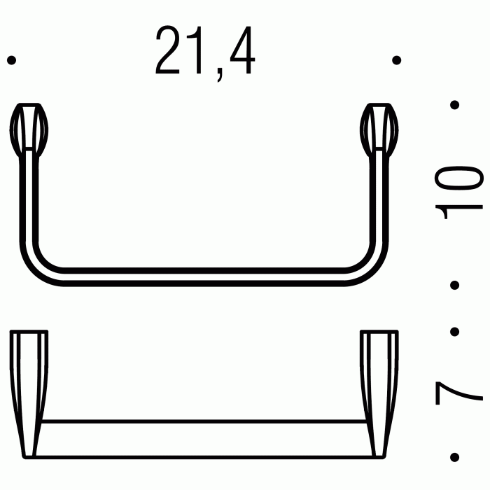 B30310NM B3031NM Полотенцедержатель-кольцо (чёрный) COLOMBO TRENTA Colombo Design - Вид №2
