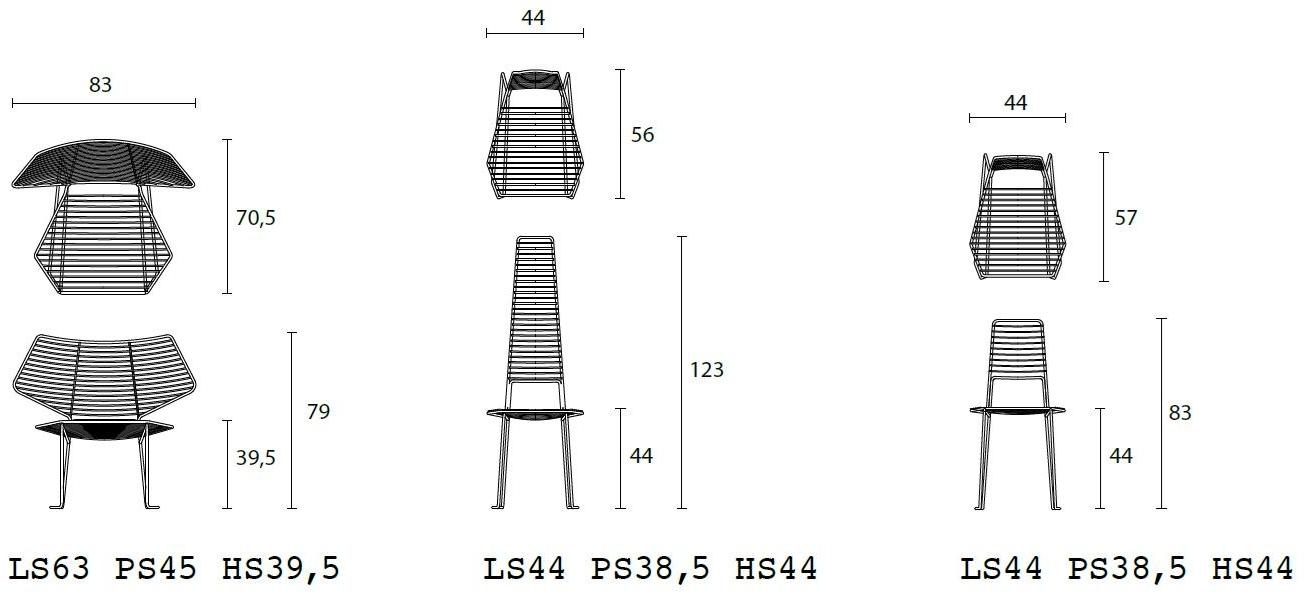 Casamania & Horm Металлический стул-санки с высокой спинкой Alieno sun-id-1504311 - Вид №6