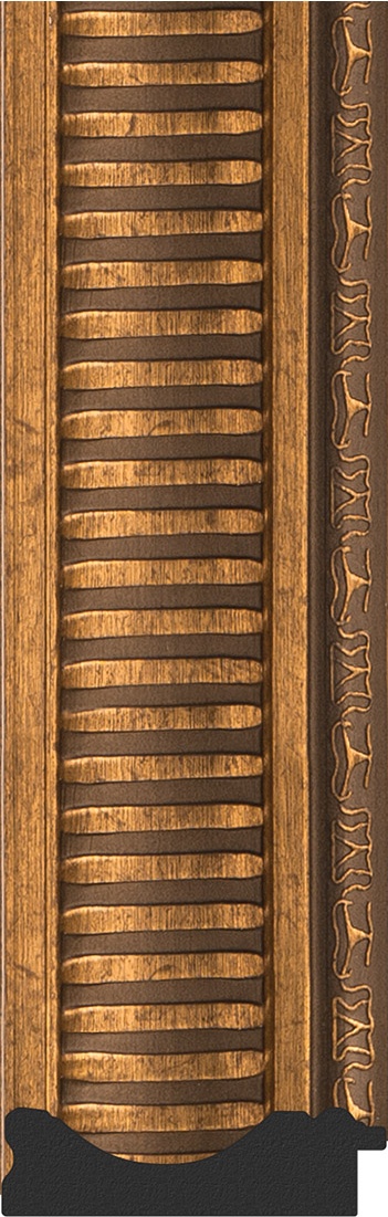 BY 4025 Зеркало с гравировкой в багетной раме - бронзовый акведук 93 mm EVOFORM Exclusive-G - Вид №3