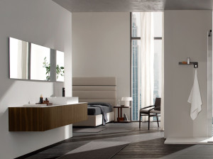 Подвесной умывальник с ящиками