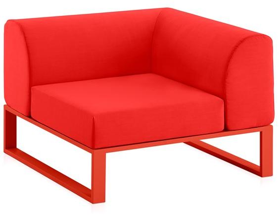 Diabla Угловое садовое кресло со съемным чехлом из ткани Ploid sun-id-1386611 - Вид №3