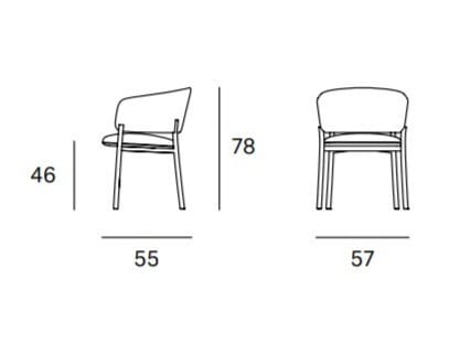 Мягкий тканевый стул с подлокотниками Blasco&Vila RC Metal ARCH-00058791 - Вид №6