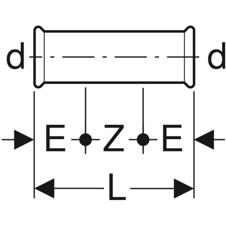 62105 Надвижная муфта Geberit Mapress из меди Geberit  - Вид №2