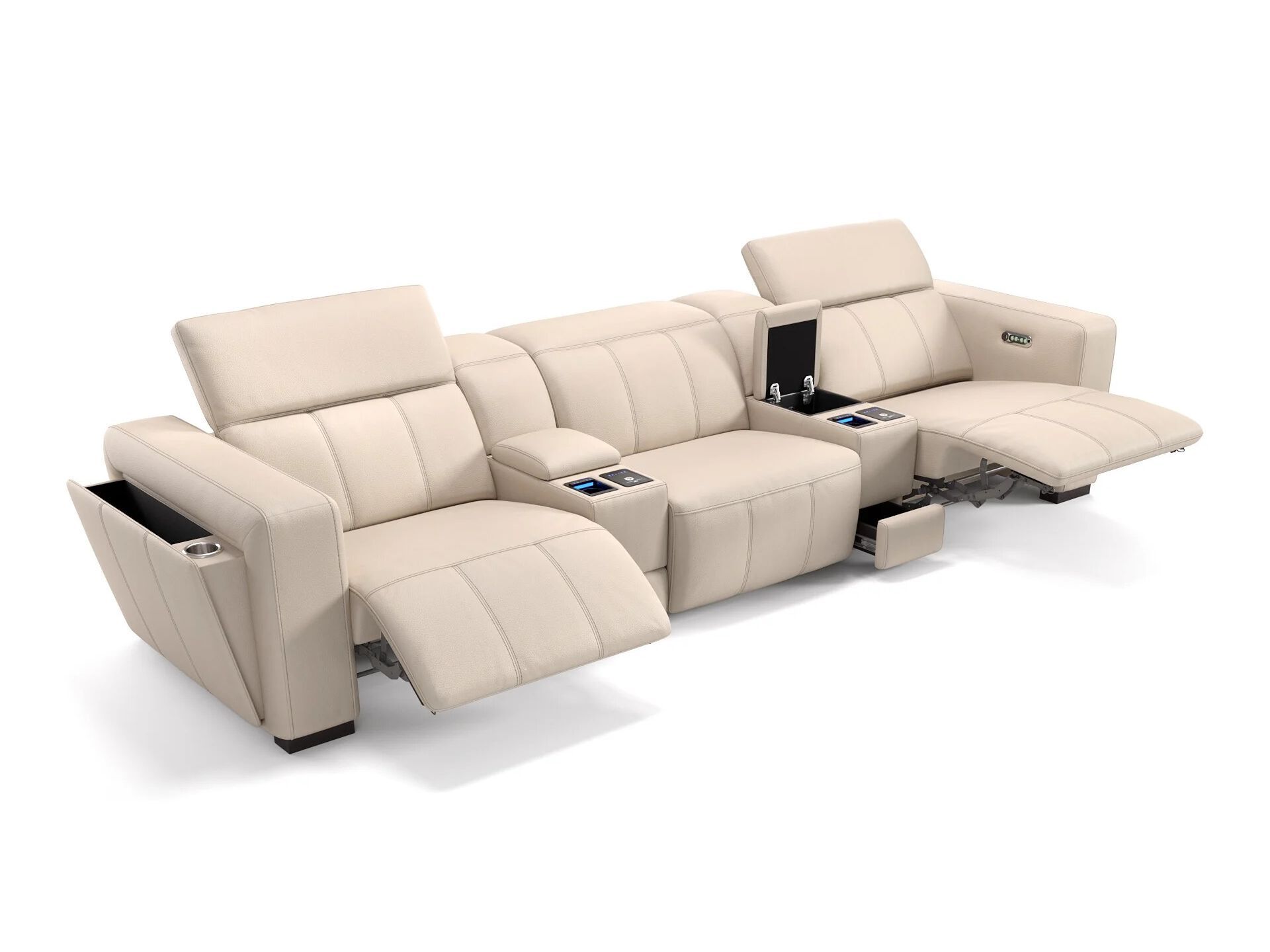 3-местный кожаный диван Sofanella Ancona Kino ARCH-00135415