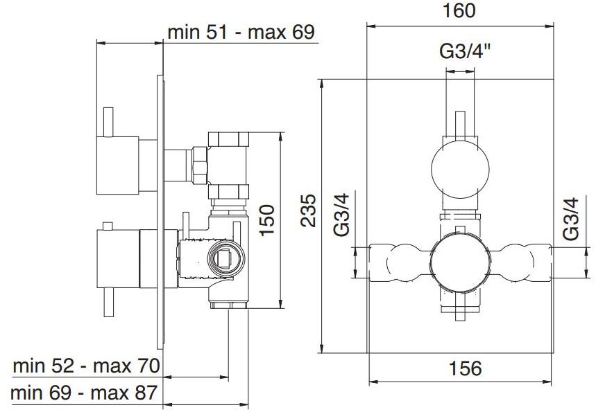 Rubinetterie Treemme X-change_mono  5816vl  - Вид №1
