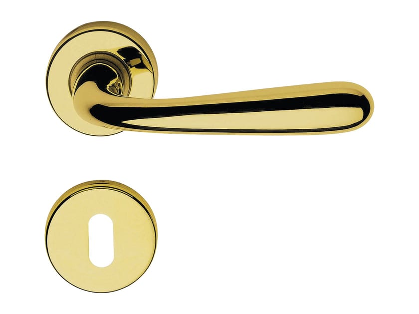 Классическая латунная ручка на розетке с насадкой LINEA CALI' Garda ARCH-00101907