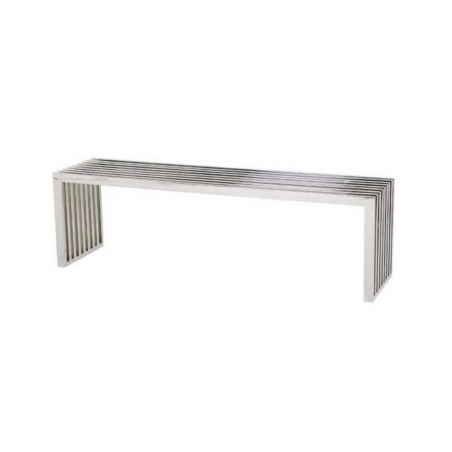 Скамейка металлическая Carlisle от Eichholtz EICHHOLTZ EICHHOLTZ 061411 Серебро;хром  - Вид №1