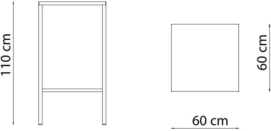 Vermobil Квадратный садовый высокий стол из металла Seaside sun-id-1435118 - Вид №6