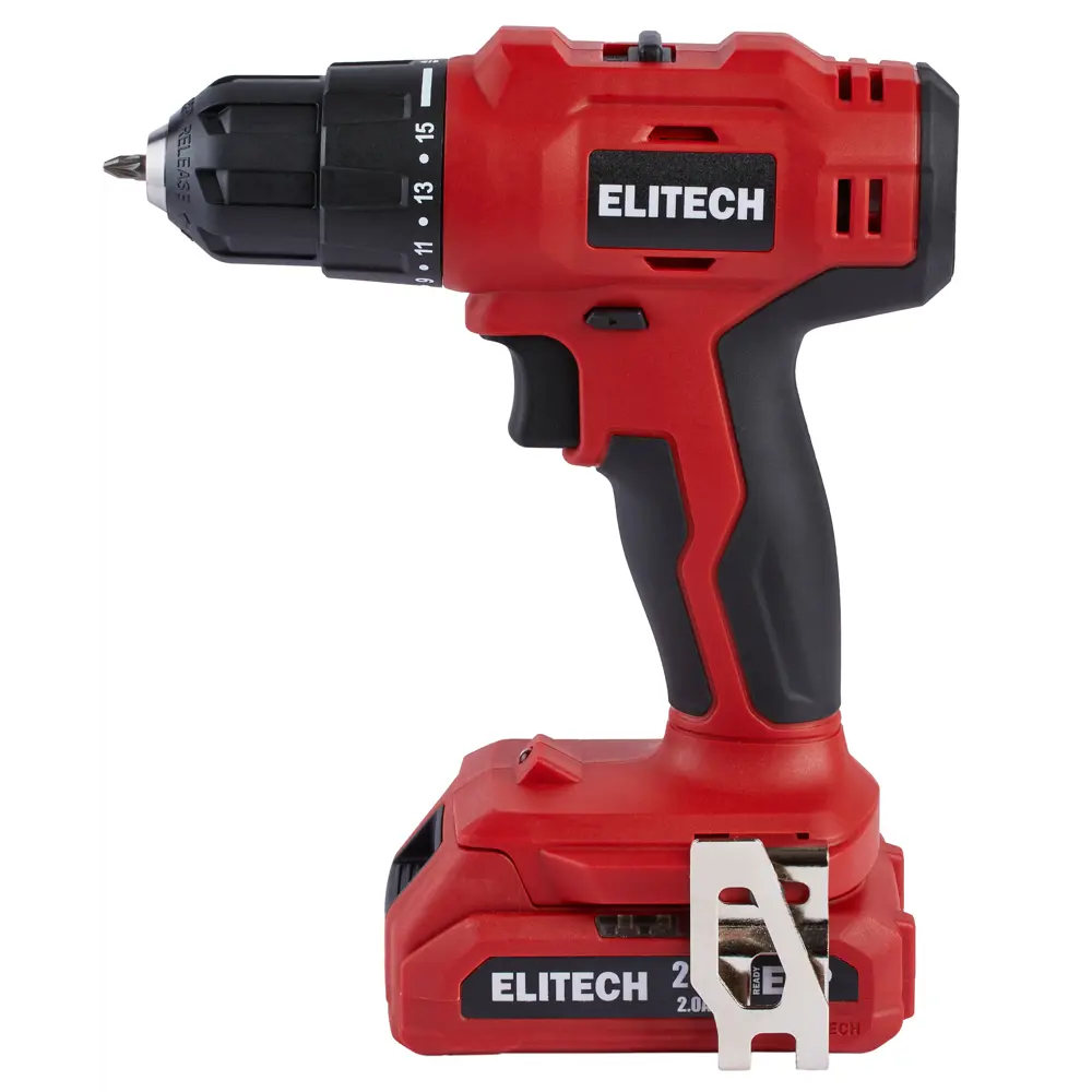 Аккумуляторная дрель-шуруповерт Elitech ДА 20-2СЛ с кейсом 89364104 STLM-0849386 - Вид №2
