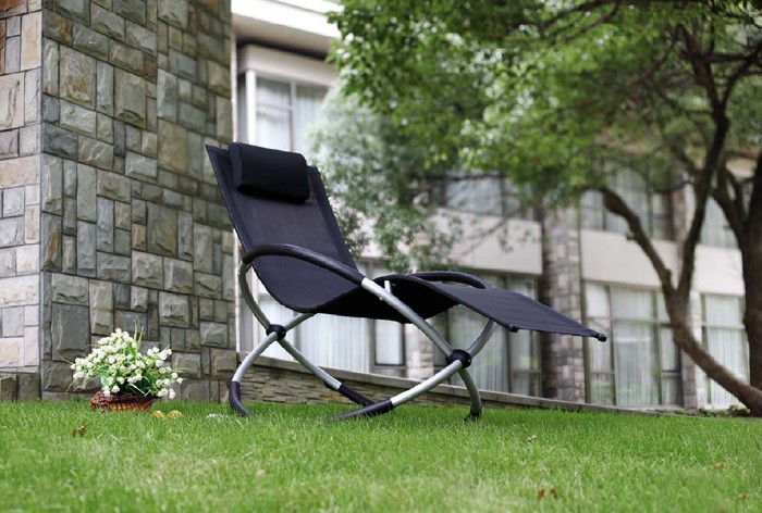 Шезлонг-качалка 150х90 см черный Garden Way LOUIS-A 76015 GARDEN WAY  00-3885119 Черный  - Вид №3