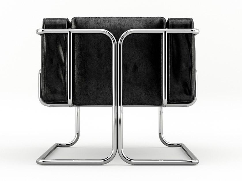 Prieto Studio Кожаное кресло с алюминиевой структурой Lotus Lot001 - Вид №4