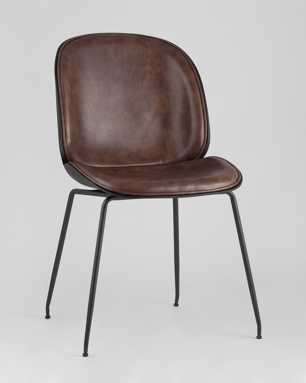 Стул со спинкой коричневый Beetle STOOL GROUP ДИЗАЙНЕРСКИЕ, ИНТЕРЬЕРНЫЕ 00-3946178 Коричневый  - Вид №1