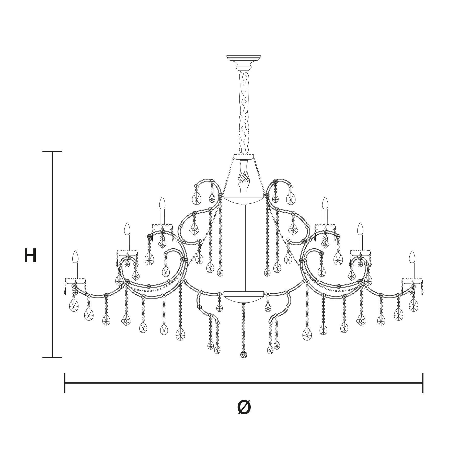 Подвесной светильник с кристаллами Masiero Aqaba ARCH-00140375 - Вид №2