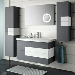 КОМПЛЕКТ МЕБЕЛИ CRONOS 100 СМ MATT GREY/WHITE