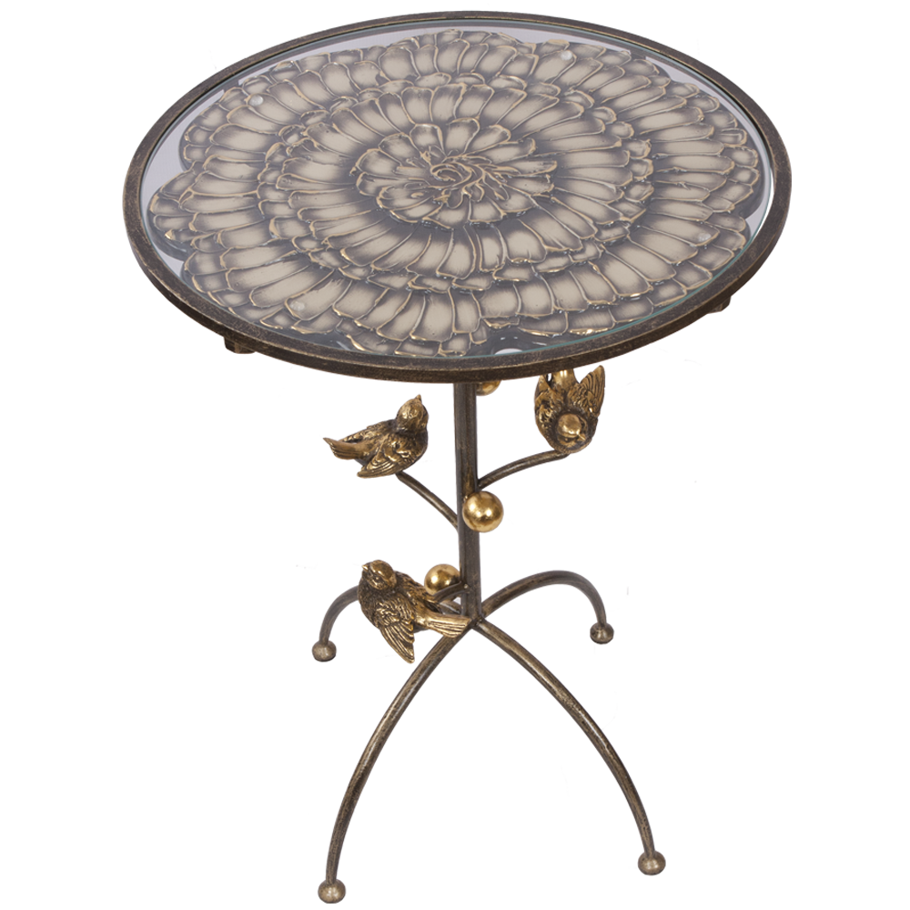 19034 Столик Терра Птички Бронза BOGACHO 4627155813734