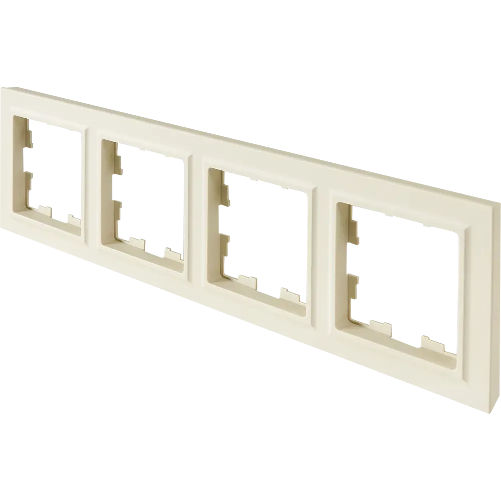 Рамка IEK Brite на 4 поста: стильное решение для электромонтажа в бежевом цвете 87761286 STLM-1104222 - Вид №2