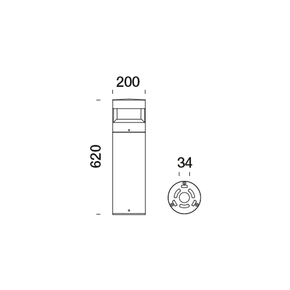 4052661 Мобильный светильник Platek MENHIR Paletto  MENHIR H. 620 mm - 1 LED 4000K 1 Opening  - Вид №6