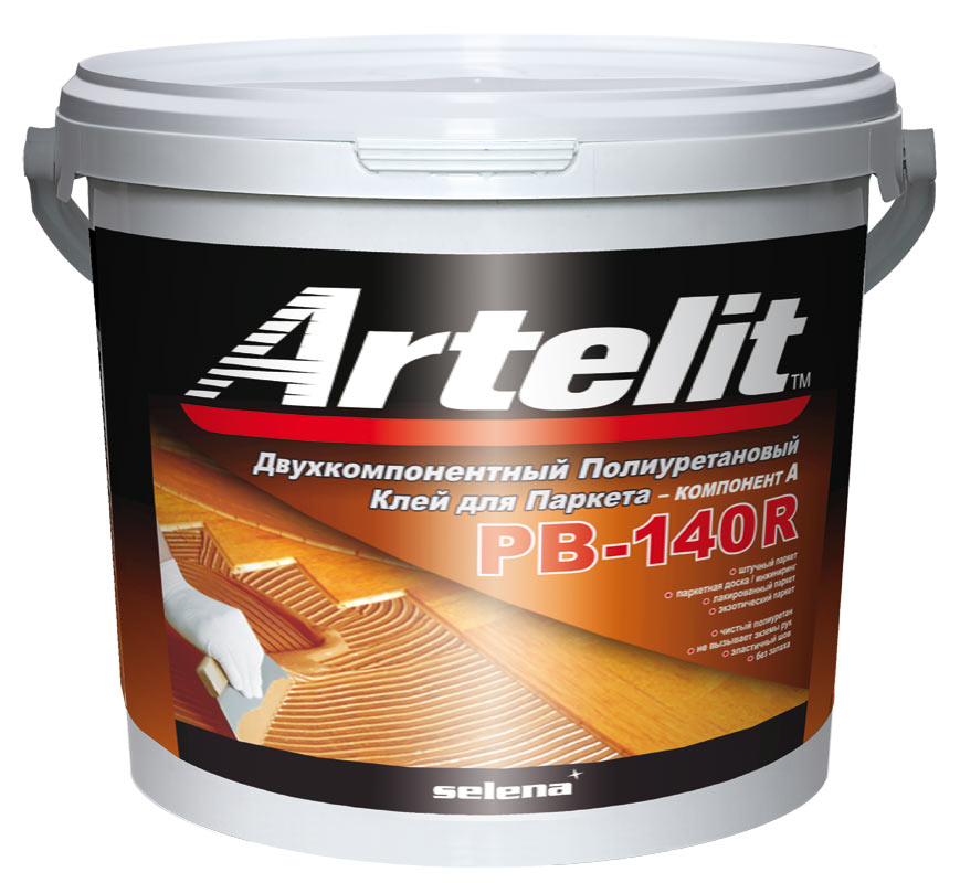Двухкомпонентный полиуретановый клей для паркета Артелит / Artelit PB-140R 9кг 5475 - Вид №1