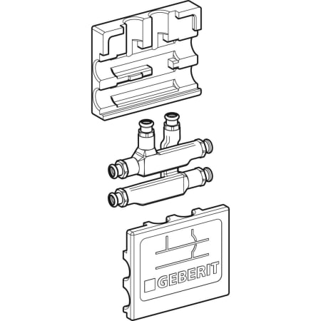 GEBERIT 63113 Крестовой тройник Geberit Mapress с изолирующим коробом  - Вид №1