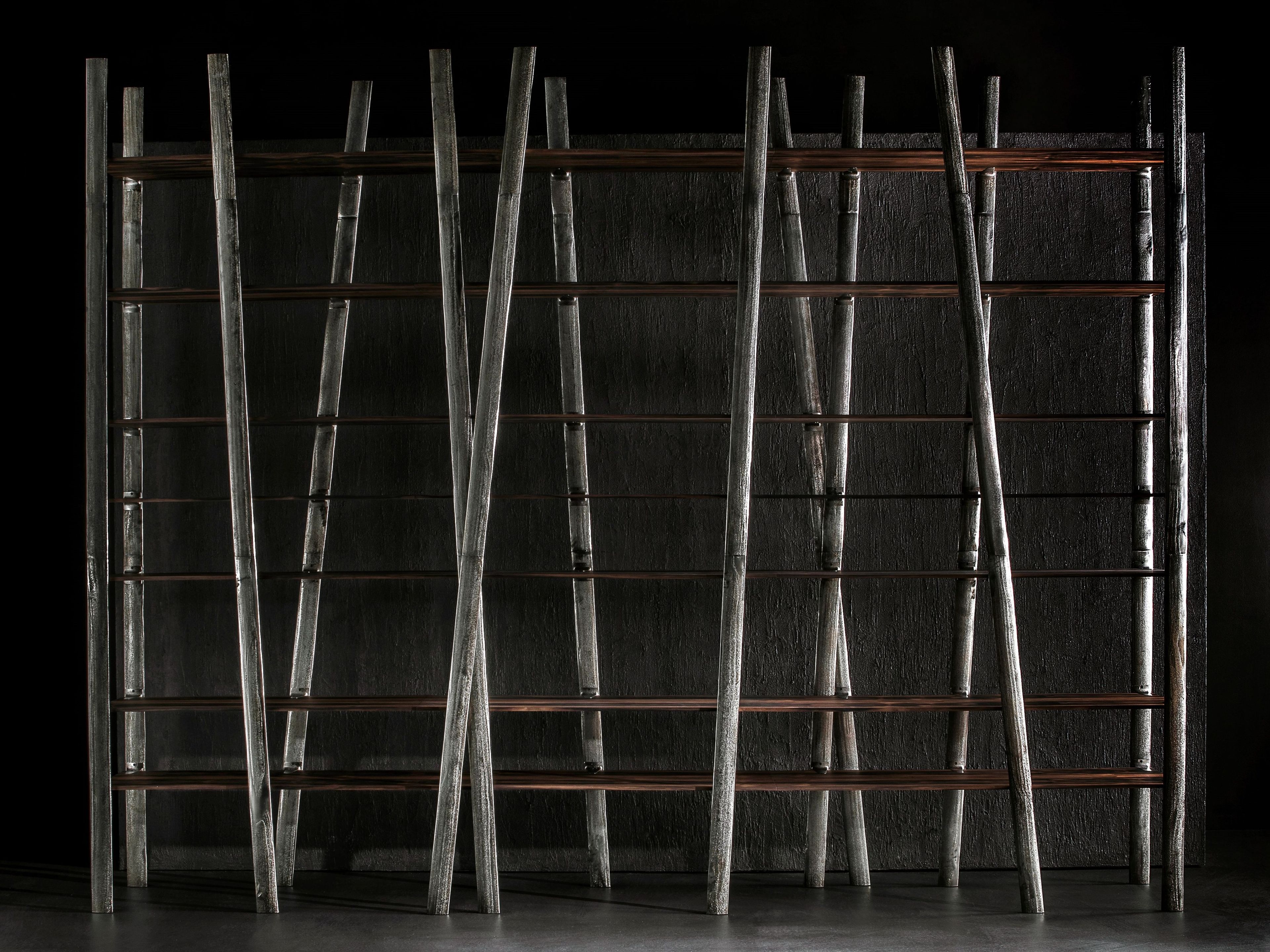 Оловянный книжный шкаф с деревянными полками Henge WEB ARCH-00083182 - Вид №3